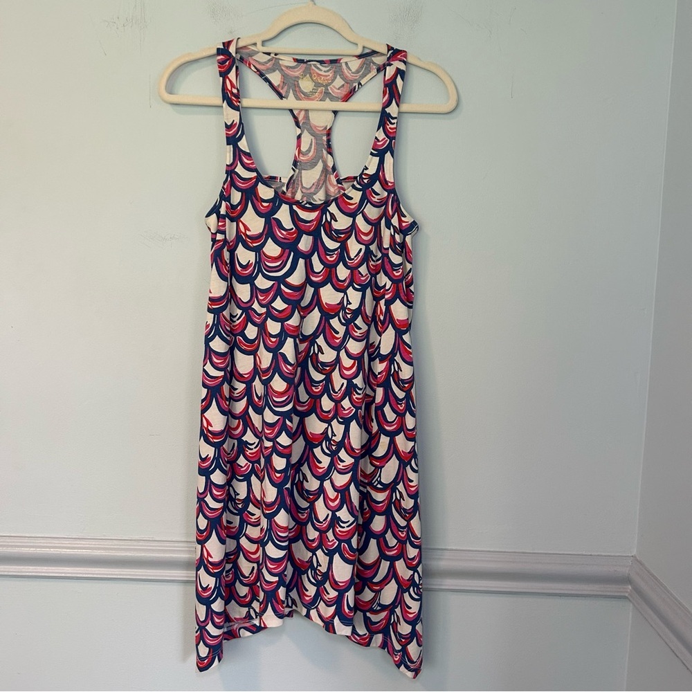 Lilly Pulitzer Monterey Gillty Print Pima Cotton Racerback Tank Dress Size XS